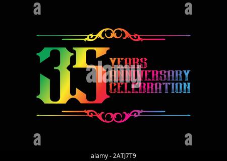 Template logo 35th anniversary years logo.-vector illustration. 35th ...