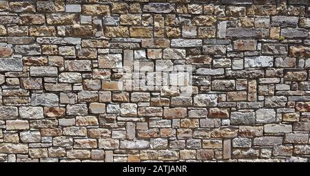 part of a stone wall, for background or texture. Stock Photo