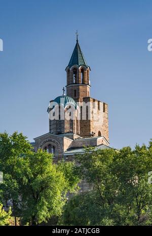 Patriarchal Church, built in 1981, at Tsarevets Fortress in Veliko Tarnovo, Bulgaria Stock Photo