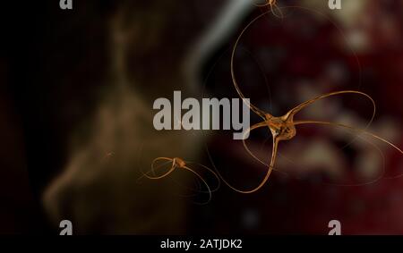 3d rendering of fancy nerve hair cells Stock Photo