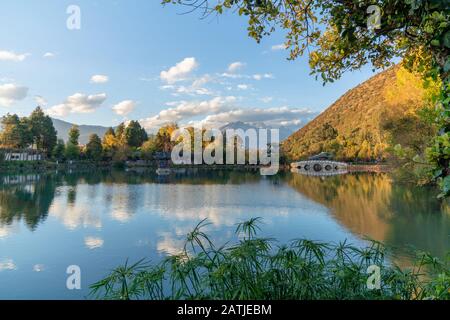 China Yunnan Lijiang The black dragon pool park Stock Photo