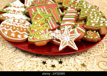 Christmas gingerbread cookies Stock Photo