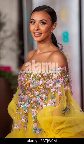 Maya Jama attends the EE British Academy Film Awards at the Royal