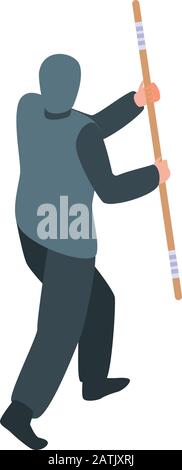 Ninja icon, isometric style Stock Vector
