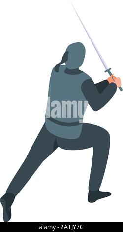 Japan ninja icon, isometric style Stock Vector
