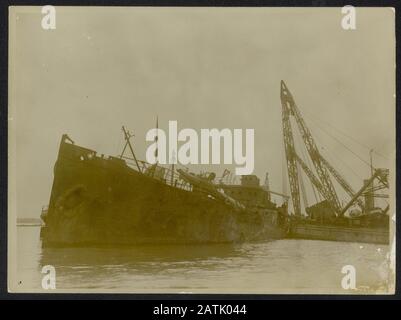 Description: Floating bucks for a half sunken carbide Ship Date ...