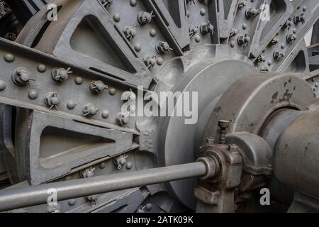 Detail of an industrial turbine. Stock Photo