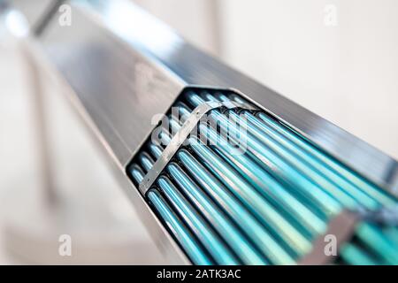 Fragment fuel uranium rod element of nuclear reactor Stock Photo