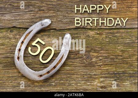 congratulations to happy 50th birthday Stock Photo