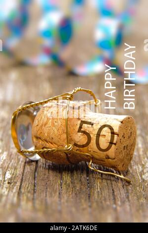 congratulations to happy 50th birthday Stock Photo