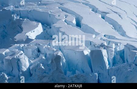 Massive glacier at Neko Harbor, a beautiful inlet of the Antarctic Peninsula Stock Photo