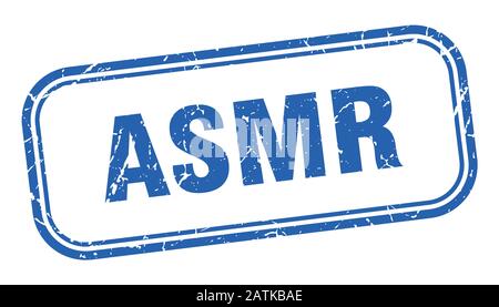 asmr stamp. asmr square grunge blue sign. asmr tag Stock Vector