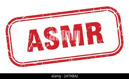 asmr stamp. asmr square grunge red sign. asmr tag Stock Vector