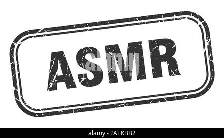 asmr stamp. asmr square grunge black sign. asmr tag Stock Vector