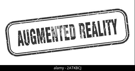 augmented reality stamp. augmented reality square grunge black sign. augmented reality tag Stock Vector