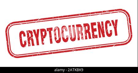 cryptocurrency stamp. cryptocurrency square grunge red sign. cryptocurrency tag Stock Vector