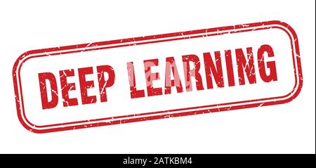 deep learning stamp. deep learning square grunge red sign. deep learning tag Stock Vector