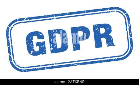 gdpr stamp. gdpr square grunge blue sign. gdpr tag Stock Vector