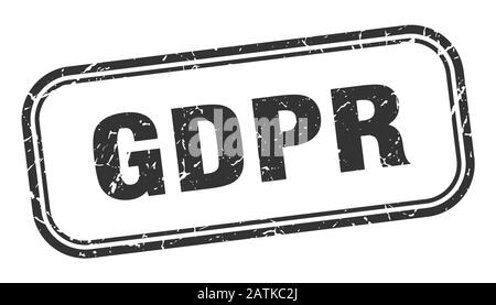 gdpr stamp. gdpr square grunge black sign. gdpr tag Stock Vector