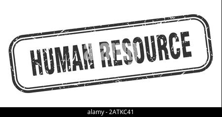 human resource stamp. human resource square grunge black sign. human resource tag Stock Vector