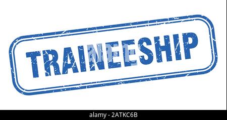 traineeship stamp. traineeship square grunge blue sign. traineeship tag Stock Vector