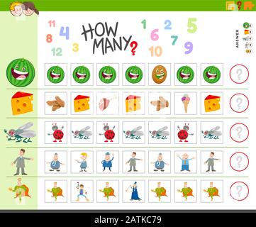 Number 8 worksheet is a vector illustration for a mathematic subject in ...