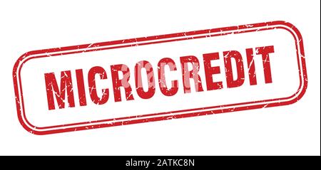 microcredit stamp. rounded grunge sign on white background Stock Vector ...