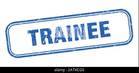 trainee stamp. trainee square grunge blue sign. trainee tag Stock Vector