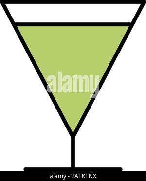 wine glass icon line design template Stock Vector