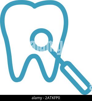 Mouth mirror Simple vector icon. Illustration symbol design template ...