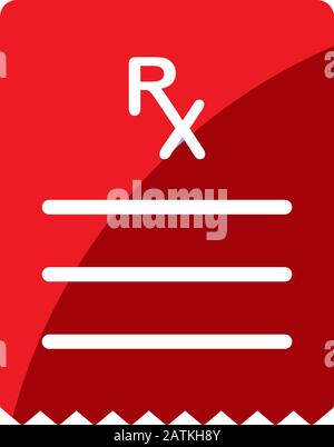 RX DOCUMENT ICON DESIGN TEMPLATE Stock Vector