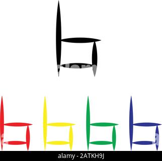 CHAIR ICON, SYMBOL DESIGN TEMPLATE Stock Vector