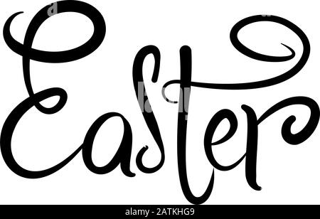 Vector of happy eater wishes hand drawn Stock Vector