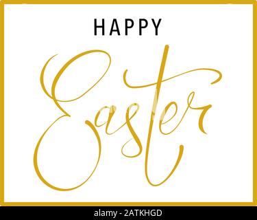 Vector of happy eater wishes hand drawn Stock Vector