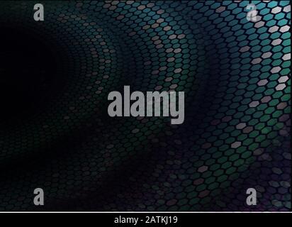 Blue spiral on black background. Modern the blue spiral, great design for any purposes. Abstract art background. Modern vector illustration Stock Vector