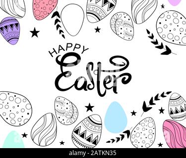 Vector illustrating cute Easter holiday images Stock Vector
