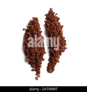 abstract coffee bean from grinding on a white background. close up. Stock Photo