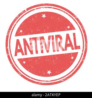 Antiviral sign or stamp on white background, vector illustration Stock Vector