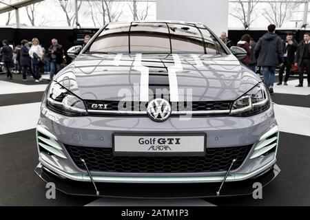 Paris, France. 1st Feb, 2020. Grand prize Creativ’ experience, Volkswagen Golf GTI Aurora   The International Automobile Festival Stock Photo