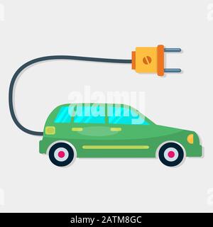 electric car isolated concept symbol vector illustration Stock Vector