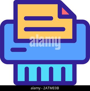 office printer icon vector. Isolated contour symbol illustration Stock Vector