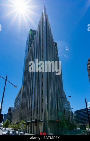 Melbourne, Australia - December 7, 2016: Highrise buildings, skyscrapers in Docklands suburb in Melbourne Stock Photo