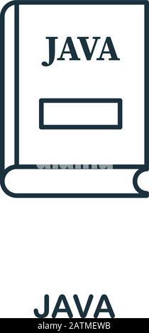 Java line icon. Thin design style from programmer icon collection. Simple java icon for infographics and templates Stock Vector
