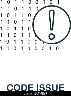 Code Issue line icon. Thin design style from programmer icon collection. Simple code issue icon for infographics and templates Stock Vector