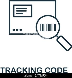 Tracking Code line icon. Thin design style from logistics delivery icon collection. Simple tracking code icon for infographics and templates Stock Vector