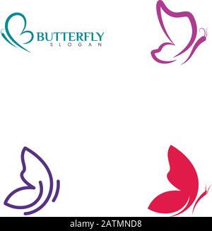 Beauty Butterfly Vector icon design Stock Vector