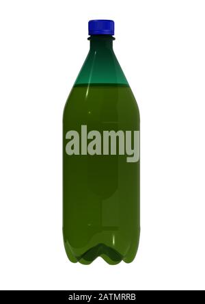 Moсkup white plastic bottle on a white background Stock Photo