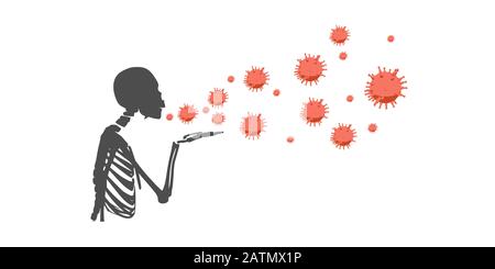 Virus diseases relative illustration Stock Vector