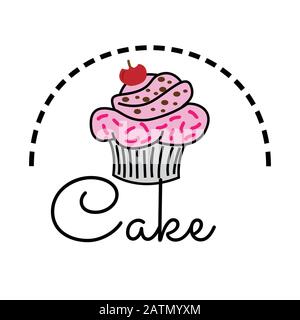 Cake vector icon modern and simple symbol. Cake icon vector illustration, EPS10 Stock Vector