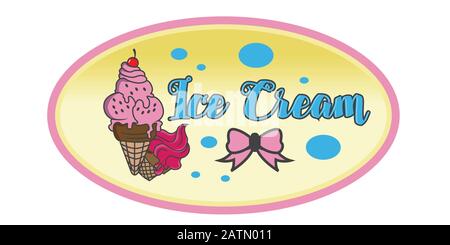 Ice cream icon trendy and modern symbol for graphic and web design. Ice cream icon flat vector illustration for logo, web, app, EPS10 Stock Vector